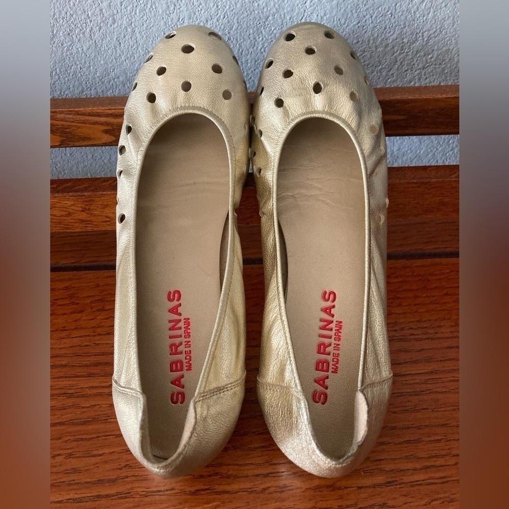 Sabrinas Flats Size 41 Gold metallic US Size 9-9.5